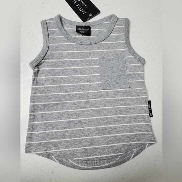Little bipsy grey tank top 3-6m NWT - Picture 1 of 2